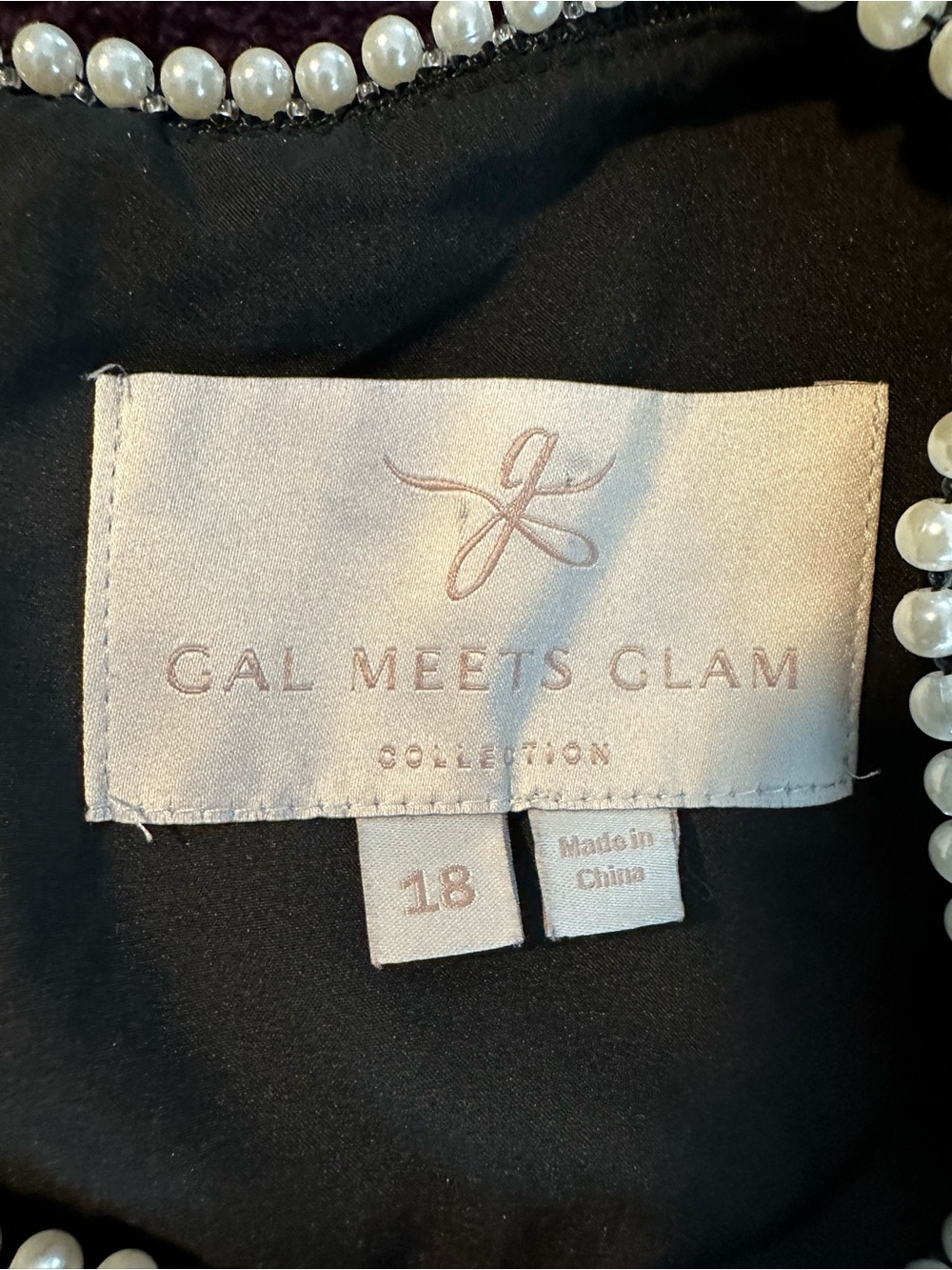 Victoria Dress with Pearl Trim - Picture 11 of 12